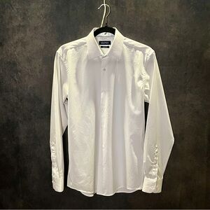 Nautica White Slim Fit Button-Down Shirt – 15 32/33 Medium